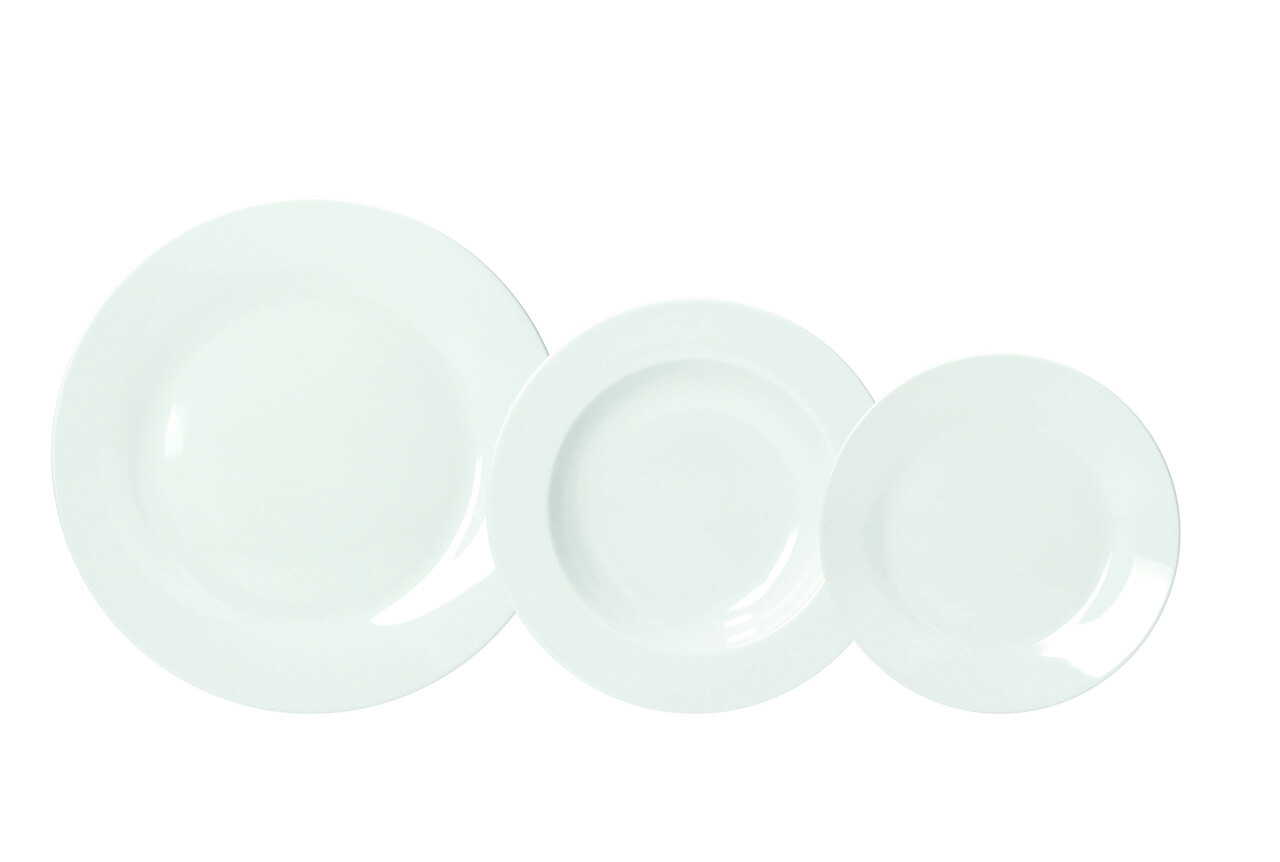 Serviciu de masa 18 piese Olimpia, Tognana Porcellane, portelan, alb - imagine 5